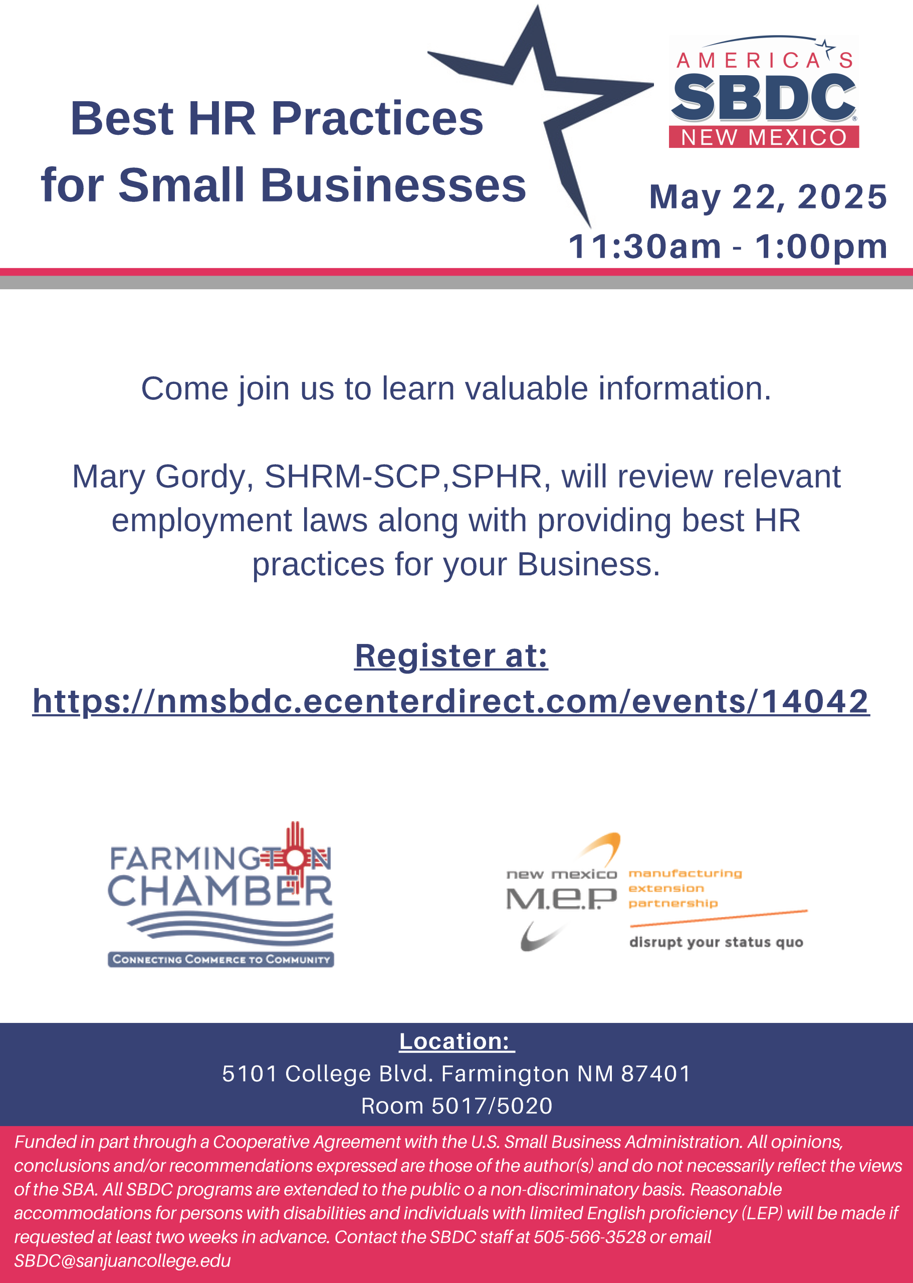 HR For small business flyer