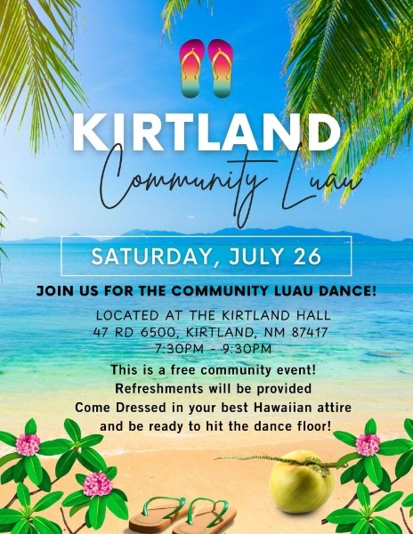 Kirtland Community Luau Flyer